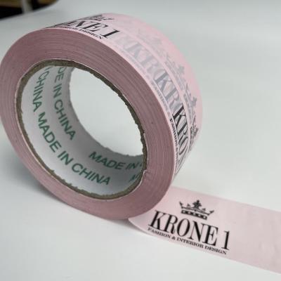 China Private label, recyclable sustainable Custom Printed Clear Plastic Wrap Tapes With Logo Shipping Packaging Tape for sale