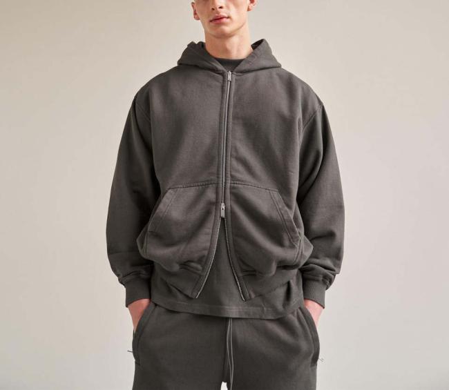 Custom Logo Pullover Fleece Cotton Zipup High Quality Heavyweight Full Zip up Hodie Jacket Double Layer Zipper Hoodie for Men