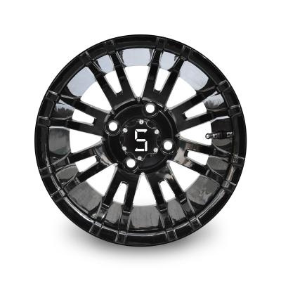 China 12'' Aluminum Alloy Glossy Black Wheels For Club Car, EZGO, YAMAHA Golf Carts for sale