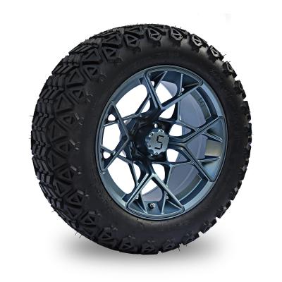 China Shuran 14 Inch Golf Cart Wheels And Tires With S Center Cap for sale