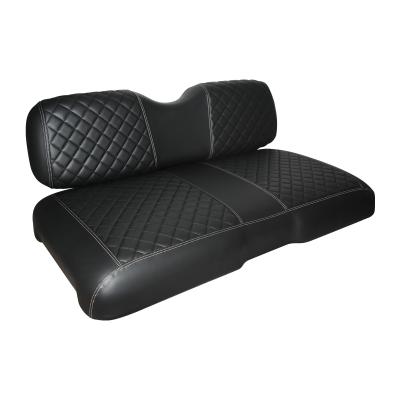 China Black Base Double Diamond Pattern Golf Cart Front Seat Cushions For EZGO RXV for sale