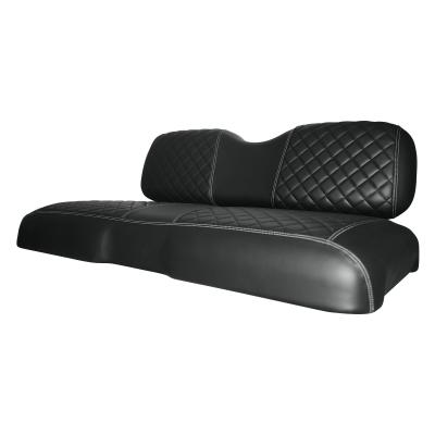 China Black Base Double Diamond Pattern Golf Cart Front Seat Cushions For EZGO RXV for sale