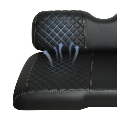 China Black Base Double Diamond Pattern Golf Cart Front Seat Cushions For EZGO RXV for sale