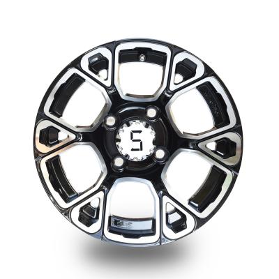 China Shu-Ran Exclusive 12 Inches Golf Cart Machined/Glossy Black Wheels -25 Offset for sale