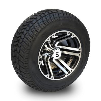 China 10 Inch Golf Cart Wheel And 205/50-10 DOT Street Tire Combo -25 Offset 4x4 Bolt (101.6mm) for sale