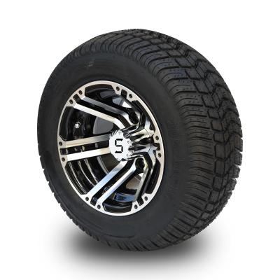 China 10 Inch Golf Cart Wheel And 205/50-10 DOT Street Tire Combo -25 Offset 4x4 Bolt (101.6mm) for sale