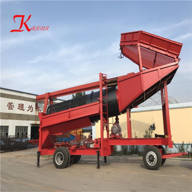 Keda Gold Mining Machine with sluice carpet in operation