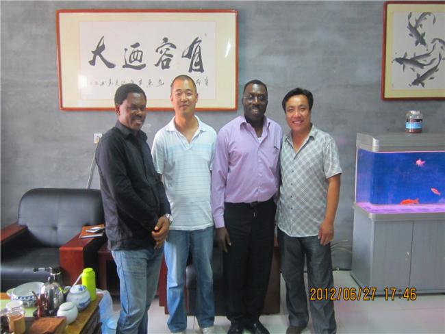 Customer visiting our manufacturing facility