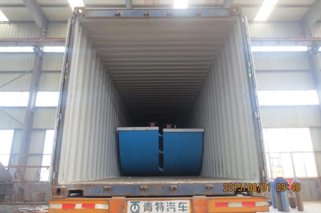 Dredger packaging for shipping
