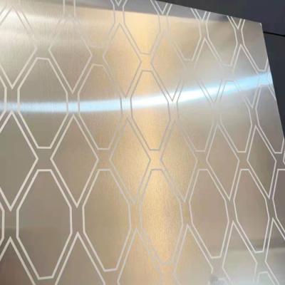 China Acid Etching Hairline Gray Stainless Steel Sheet  PVD Plating Titanium for sale
