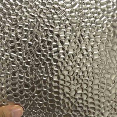 China Black Titanium Embossed Stainless Steel Sheet Honeycomb Pattern for sale