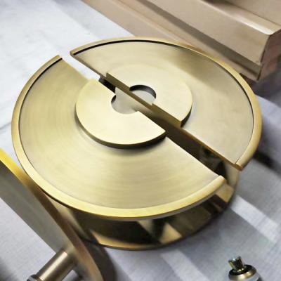中国 40mm Thick Brass Door Handle For Engraving Vibration Finish Antique Copper Bronze 販売のため