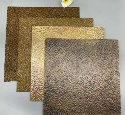 China Old Bronze Etched Color Stainless Steel Sheets In Antique Decoration Brand Board for sale