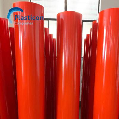 China Tubos GRE Epoxi Vermelhos Reforçados com Fibra de Vidro para Isolamento Elétrico à venda