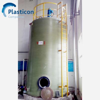 China Corrosion Resistant FRP Pressure Tank Fiberglass FRP Round Tank for sale