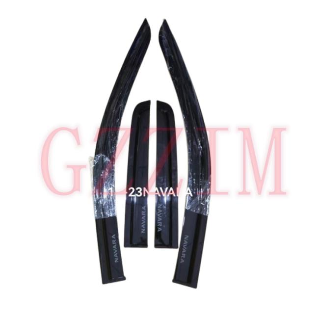 Auto Car Accessories Factory Direct Exterior Car Rain Shield Acrylic 4 Doors Window Sun Visor For Nissan Navara 2016-2023