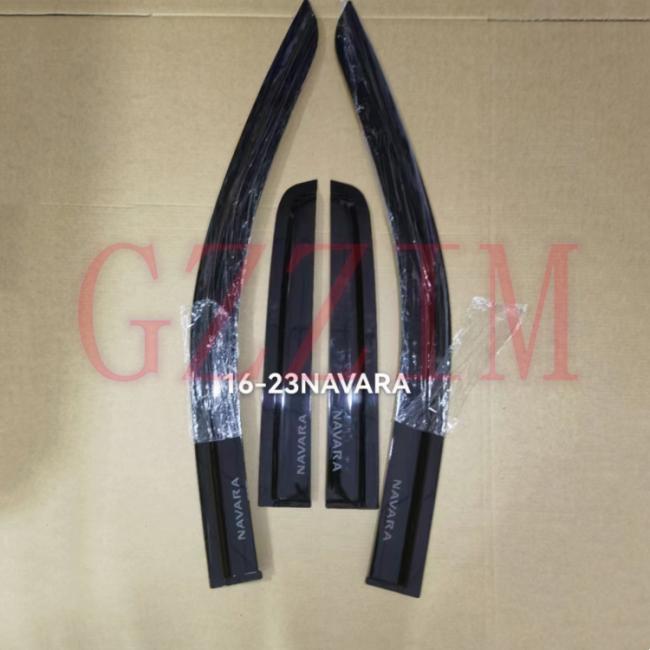 Auto Car Accessories Factory Direct Exterior Car Rain Shield Acrylic 4 Doors Window Sun Visor For Nissan Navara 2016-2023