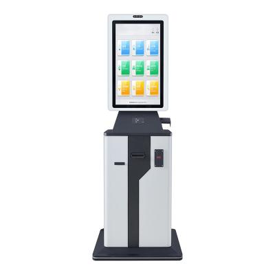 China 23 Inch Touch Screen Cash Ragistar ATM Kiosk Machine Bank Cash Acceptor Self Service Machine for sale