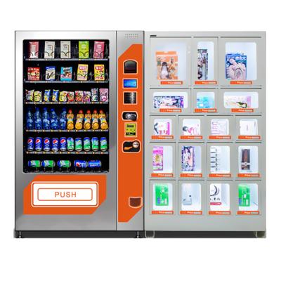China Self Service Snack Drinks Combo Vending Machine With Lockers Large Capacity for sale