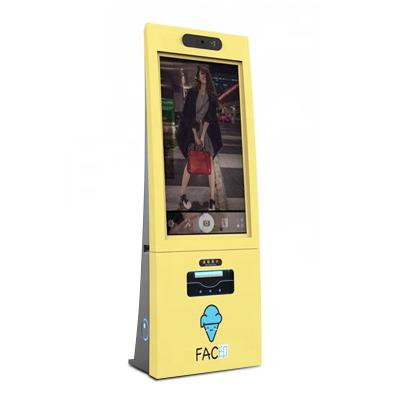 China 27 Inch 32 Inch Free Standing Self Service Kiosk Terminal Card Reader QR Scanner for sale