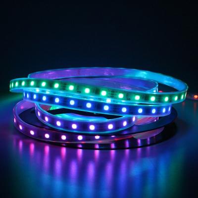 China RGB Flexible LED Strip Light WS2812B 5050SMD Individual Addressable 16.4FT 60Pixels/M 300Pixels LED Pixel Strip for sale