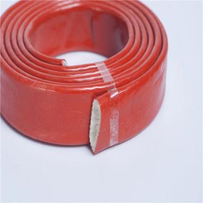 China Luva Sleeving do cabo do silicone da fibra de vidro revestida de alta temperatura do silicone à venda