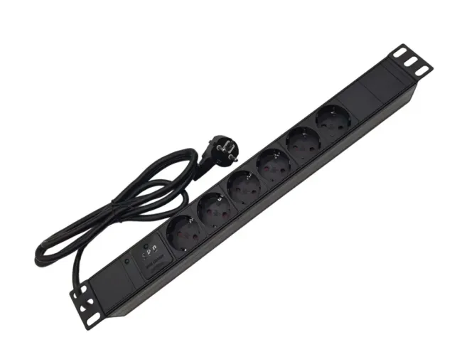 14-Outlet Rackmount PDU Surge Protector Power Strip, 15A, 120V, 3000 Joules Protection, 15FT Cord with 5-15p Plug, 1u Horizontal Rack Mount