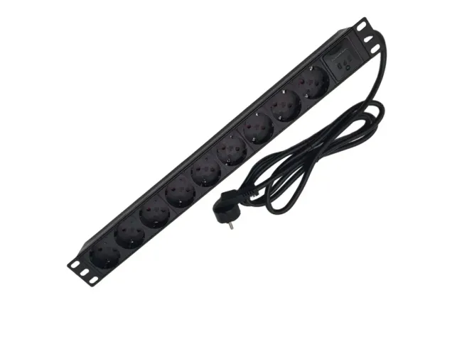 1u PDU Network Servers Surge Protector Power Distribution Unit 12-Outlet, 120V 20A, 3600 Joules 10ka, 19 Rack Mount Power Strip