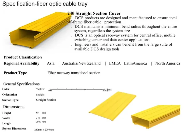 Fiber Raceway 4"X12" Raceway Cable Tray