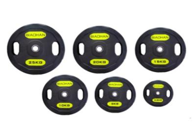 China PU / Steel Barbell Weight Plates 1.25 - 25 kgs Gym Accessories For Fitness Clubs for sale