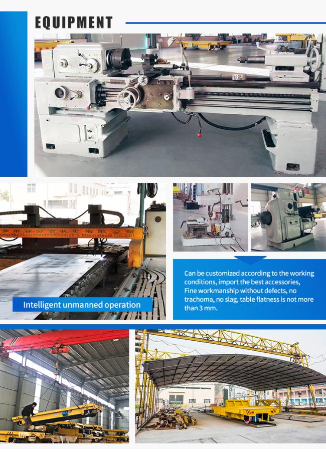 Unlimited Distance Steel Rail Transfer Cart , Research Battery Powered Heavy Duty Cart