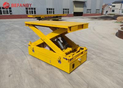China Electrical Lift Steerable Hydraulic Transfer Trolley for sale