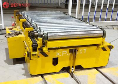 China PLC Programmed Rail Automatic Guided Cart For Factory Roller Line for sale