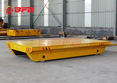China Flatbed Electric Powered Cart , 1 - 300T Load Capacity Motorized Transfer Trolley for sale