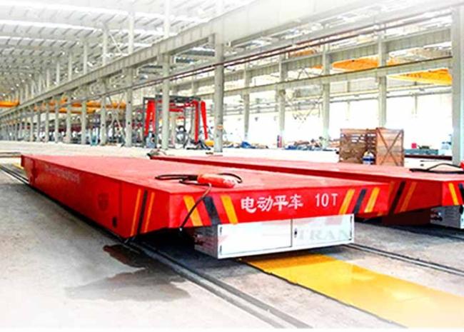 Steel Factory Apply Metallurgy Transport Bed Trolley On Railway