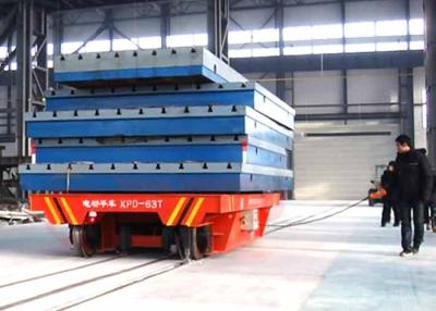 China 63t Industry Material Handling Trolley , Steel Plate Electric Die Cart for sale