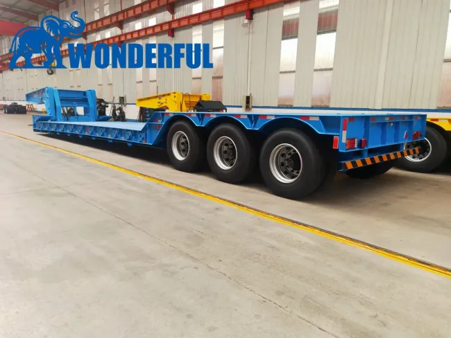 Manufacturer 3 4 5 Axles Gooseneck Excavator Vehicle Car Carrier Building Materials Transport Low Loader Lowboy Low Flatbed Low Bed Low Boy Semi Trailer Lowbed