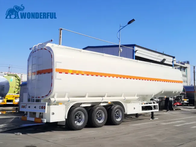 Robust Customized China Brands Multi Axles Aluminum Large Volume Liquid Oil Petrol Diesel Road Vehicle Weight Loading Tank Trailer 45000L Fuel Tanker