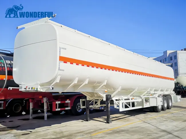 High Volume 4 Axle Tank Industries Equipment Alley Tractor Steel Cargo Box Project Fossil Enclosed Holder Diesel Regulation Palm Oil Fuel Tanker Truck Trailer