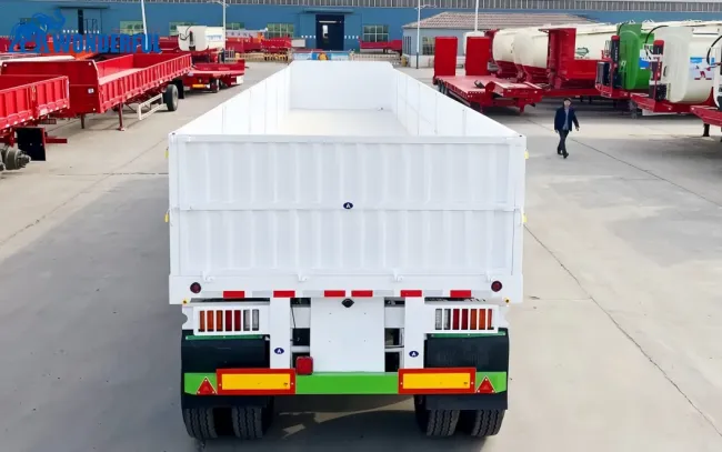 China Brands 3 Axles Heavy Loads Height Thickness Height Bulk Cargo Utility New Design Gate Board Drop Side Wall Panel Extension Sidewall Semi Trailer