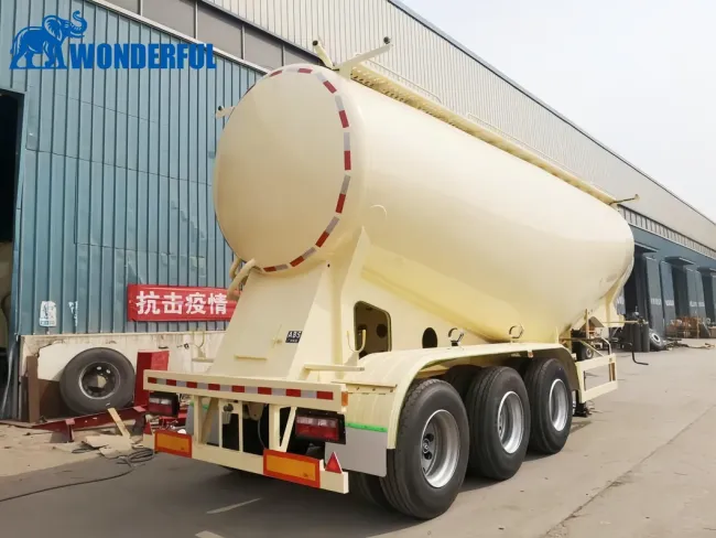 3 4 Axles Aluminum Alloy Stainless T700 Q345 AG700 Carbon Steel Dry One Silo Fly Ash Powder Bulk Cement V Type Tank Tanker Transport Truck Semi Trailer