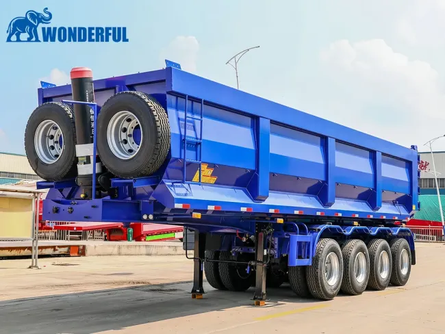 Factory Supplier China Hot Sale 3 Axle U Type 40cbm Heavy Duty Hydraulic Cylinder Tipper Transportation Cargo Used Caravan Dump Semi Lorry Cimc Truck Trailer
