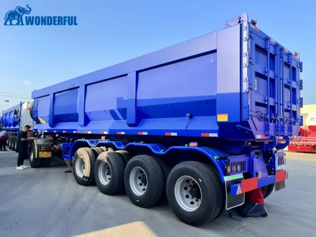 Factory Supplier China Hot Sale 3 Axle U Type 40cbm Heavy Duty Hydraulic Cylinder Tipper Transportation Cargo Used Caravan Dump Semi Lorry Cimc Truck Trailer