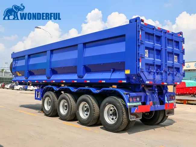 Factory Supplier China Hot Sale 3 Axle U Type 40cbm Heavy Duty Hydraulic Cylinder Tipper Transportation Cargo Used Caravan Dump Semi Lorry Cimc Truck Trailer