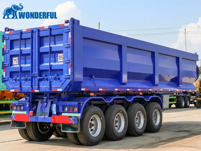 Factory Supplier China Hot Sale 3 Axle U Type 40cbm Heavy Duty Hydraulic Cylinder Tipper Transportation Cargo Used Caravan Dump Semi Lorry Cimc Truck Trailer