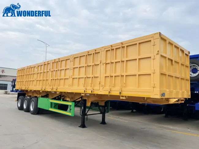 Robust Quad Axle 50ton Australia Load Capacity Hauling Equipment Frameless Garbage Loader Superlink Board Dumping Trailer Tough Conditions Left Side Tipper