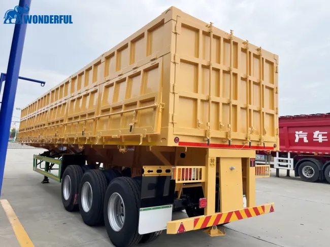 Heavy Duty Offloading Quad Axle Hydraulic Mechanism Dump Road Weight Volume Superlink Transit Panel Roll Over Tarp Dumping Drop Trailer Wall Door Side Tipper