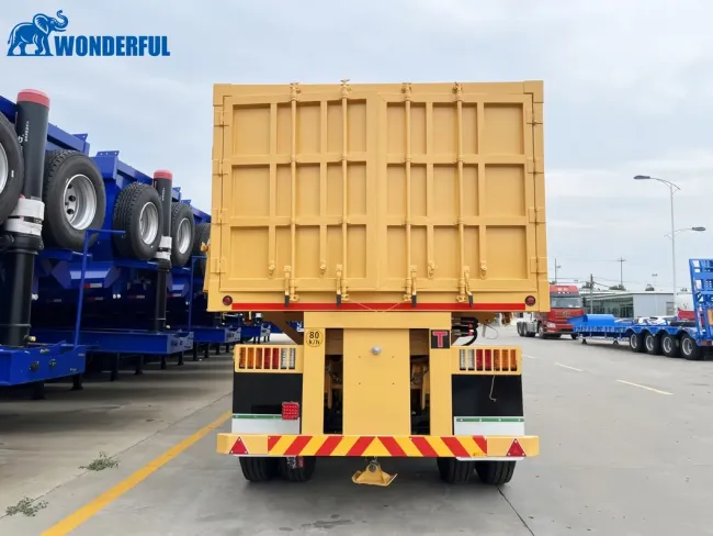 Heavy Duty Offloading Quad Axle Hydraulic Mechanism Dump Road Weight Volume Superlink Transit Panel Roll Over Tarp Dumping Drop Trailer Wall Door Side Tipper