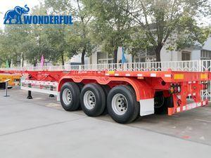 China Customer Requirements 2 3 4 Axles Air Mechanical Suspension Terminal Port Exclusive Shipping Container 12 Twist Lock Skeletal Chassis Skeleton Semi Trailer for sale