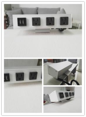 China Desk Mounted Power Sockets With 3 Outlets And 2 USB Ports For Laptop Mobile Phone for sale